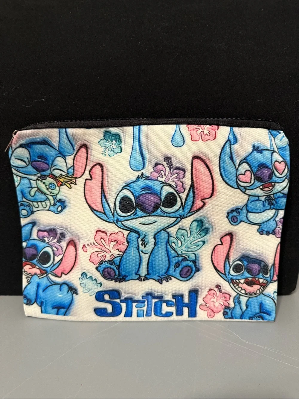 Disney Stitch Blue and Pink Zip Pouch